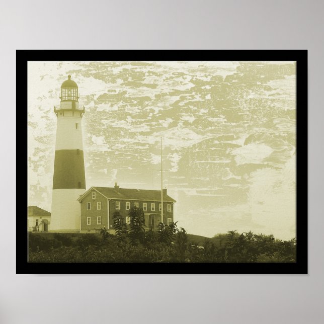 Montauk Lighthouse Poster Print (Front)