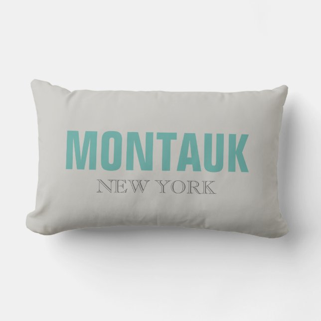 Montauk New York Beach Throw Pillow (Front)