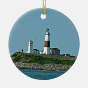Montauk New York Ceramic Tree Decoration