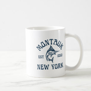 Montauk New York Fishing Marlin Travel Fish Beach Coffee Mug