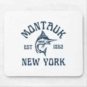 Montauk New York Fishing Marlin Travel Fish Beach  Mouse Mat