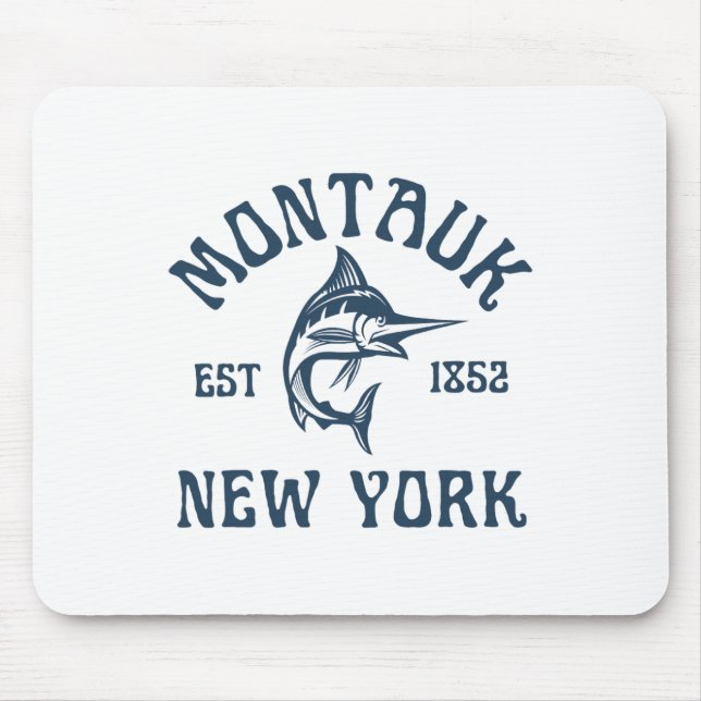 Montauk New York Fishing Marlin Travel Fish Beach  Mouse Mat (Front)
