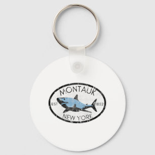 Montauk New York Fishing Shark Fish Beach Boating  Key Ring
