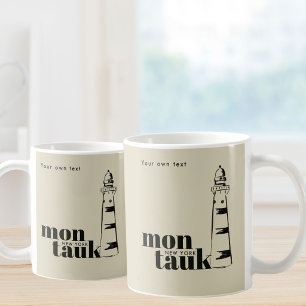 Montauk New York scribbled lighthouse Coffee Mug