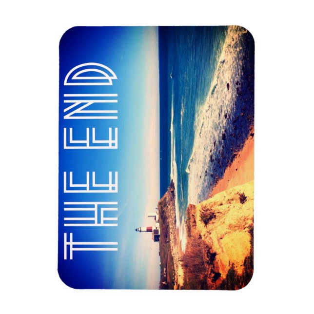 montauk new york the end magnet (Vertical)
