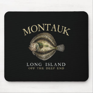 Montauk Off The Deep End Fluke Flounder Fishing On Mouse Mat