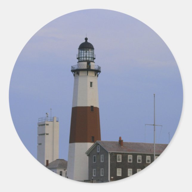 Montauk Point Light Classic Round Sticker (Front)