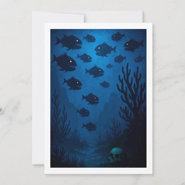 Montauk Salvage Co. Piranha Card 5x7 (Front)