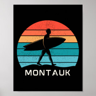 Montauk Surfing Poster