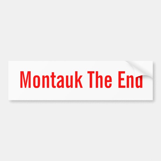 Montauk The End (classic bumpersticker) Bumper Sticker (Front)