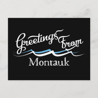 Montauk Water Waves Postcard