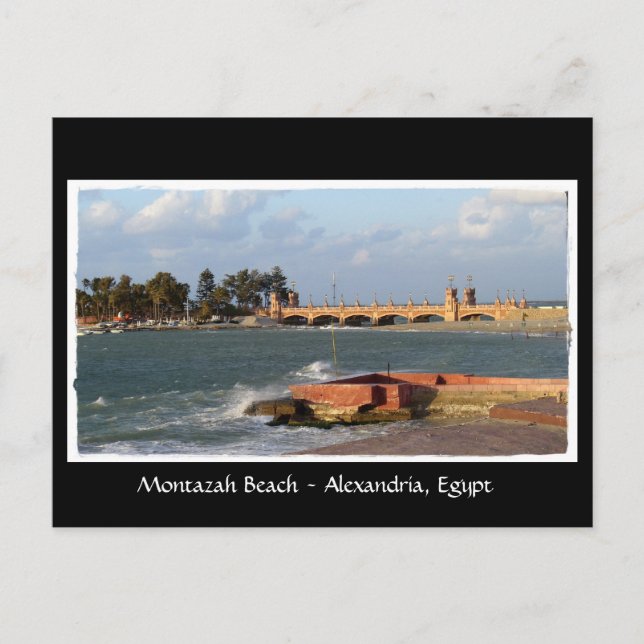 Montazah Beach - Egypt Postcard (Front)