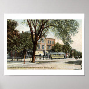 Montclair NJ 1908 Vintage Poster