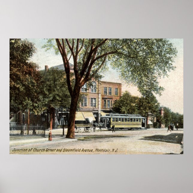 Montclair NJ 1908 Vintage Poster (Front)