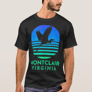 Montclair Virginia Heron Blue Sunset  T-Shirt