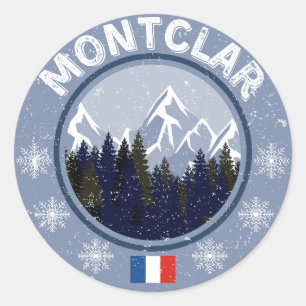 Montclar Ski Resort Classic Round Sticker