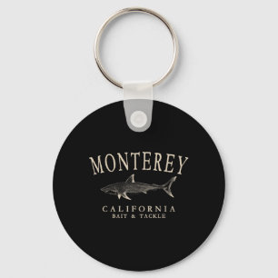 Monte California Shark Retro Ivory Art Fishing Key Ring
