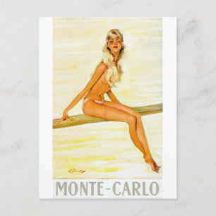 Monte-Carlo Art Nouveau Poster Art Postcard