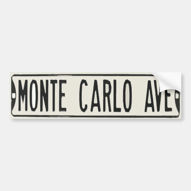 Monte Carlo Avenue Bumper Sticker (Front)