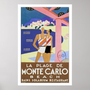 Monte Carlo Beach Poster