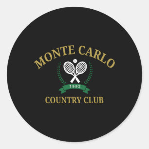 Monte Carlo Country Club Tennis Aesthetic Classic Round Sticker