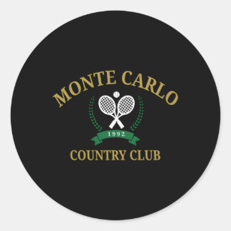 Monte Carlo Country Club Tennis Aesthetic Classic Round Sticker