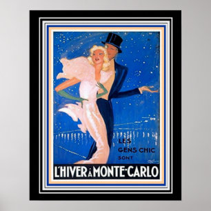 Monte Carlo Deco Travel Poster