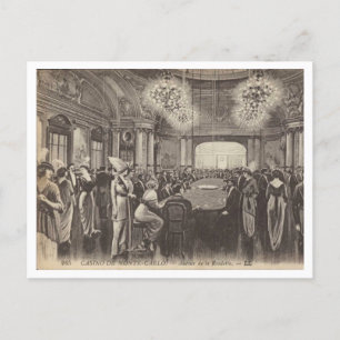 Monte Carlo, Gambling Casino, 1910s Vintage Style Postcard