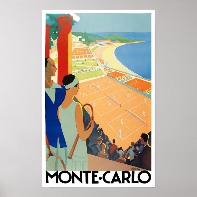 Monte carlo Monaco France vintage travel Poster (Front)