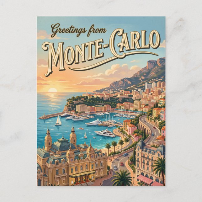 Monte Carlo Monaco Postcard (Front)