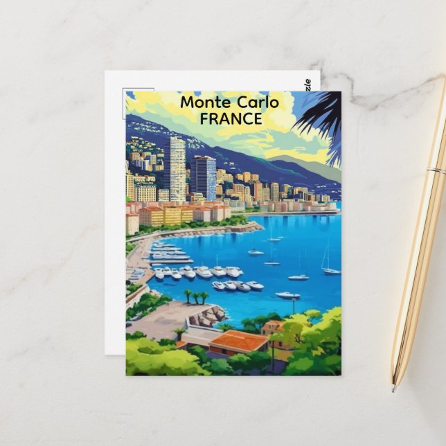 Monte Carlo Monaco Travel Postcard, Monaco Postcar Postcard (Front/Back In Situ)