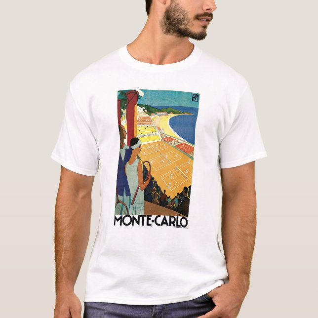 Monte Carlo Monaco Vintage Travel T-Shirt (Front)