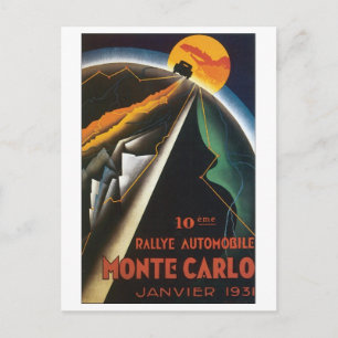 Monte Carlo Rallye Automobile, Janvier 1931 Postcard