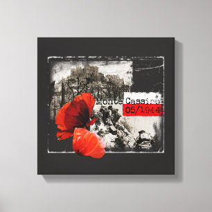 Monte Cassino Battle WW2 Czerwone Maki Poland Canvas Print