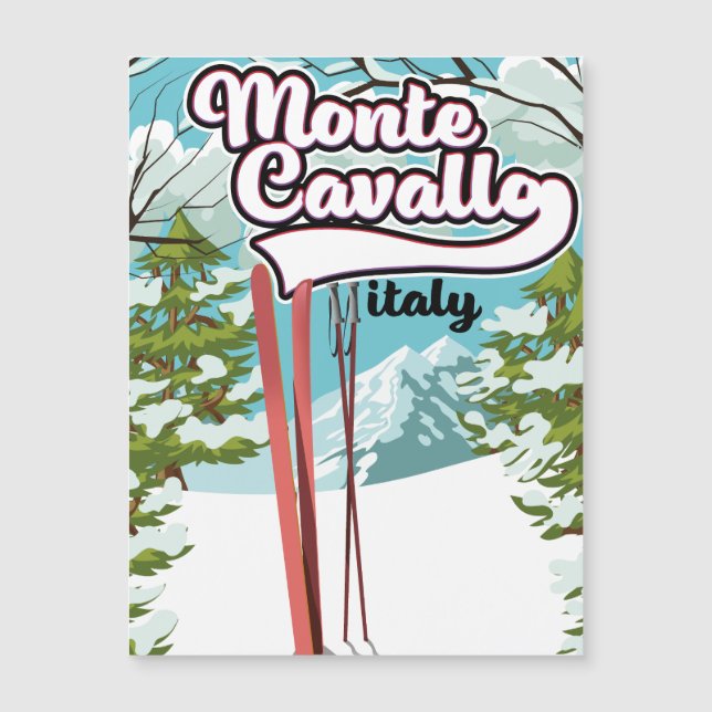monte cavallo Italy ski poster (Front)