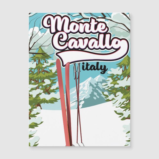 monte cavallo Italy ski poster (Front)