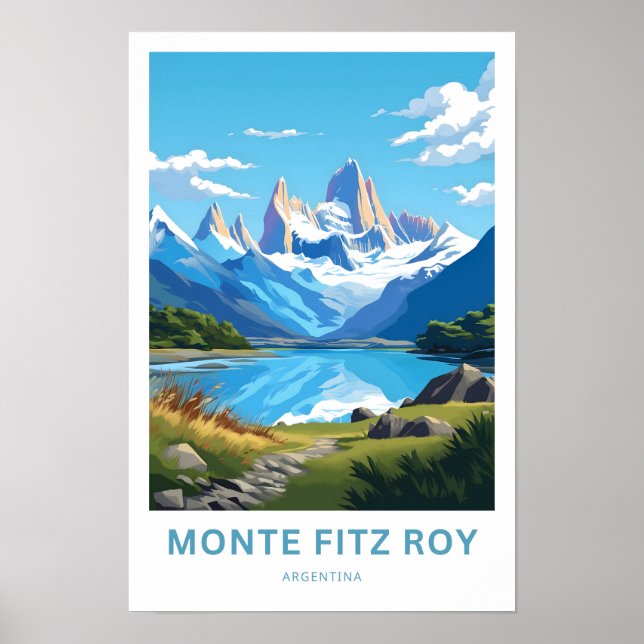 Monte Fitz Roy Argentina Travel Print (Front)