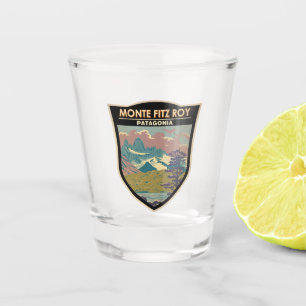 Monte Fitz Roy Patagonia Travel Art Vintage Shot Glass