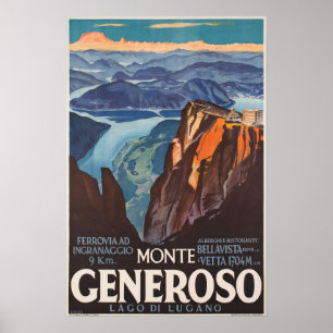 Monte Generoso,Switzerland,Travel Poster