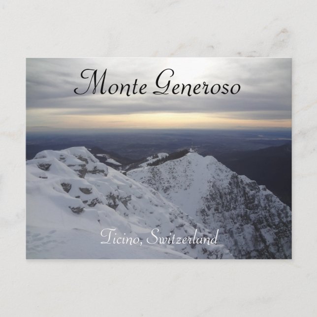 Monte Generoso, Ticino - Swiss Alps Postcard (Front)