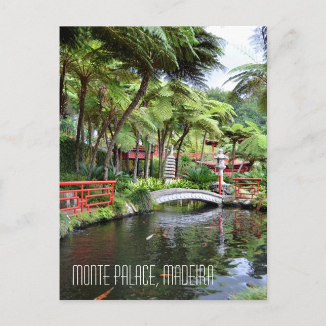 Monte Palace Tropical Gardens Madeira Portugal Postcard (Front)