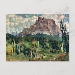 Monte Pelmo Painting Postcard
