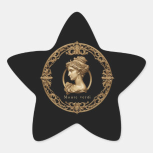 Monte Verdi Wein Quadratischer Aufkleber Star Sticker