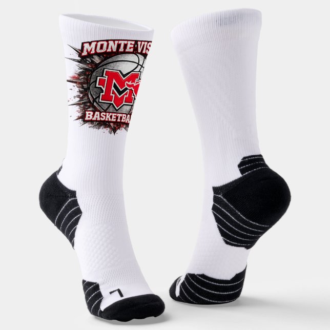 Monte Vista Basketbal Socks (Angled)