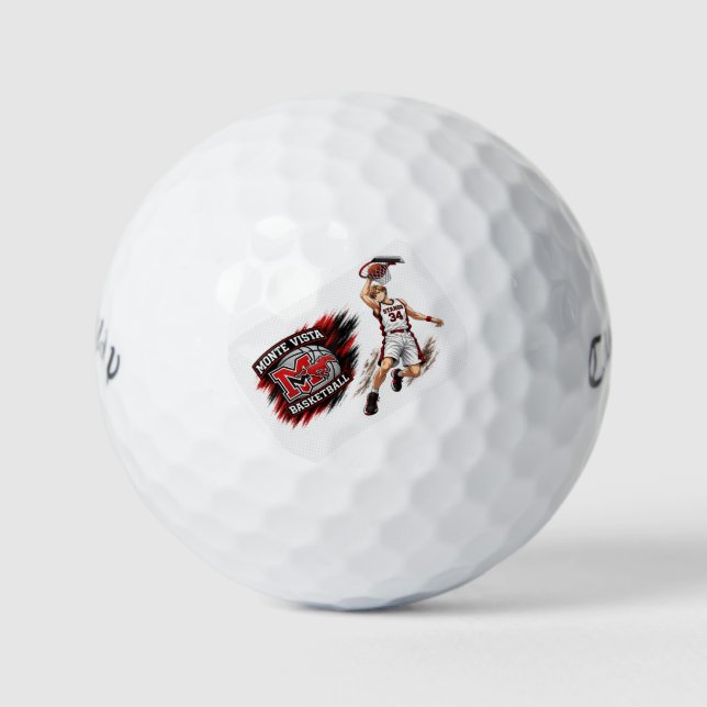 Monte Vista Basketball Golf Ball  (Front)