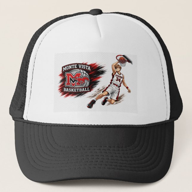 Monte Vista Basketball Hat # 34 (Front)