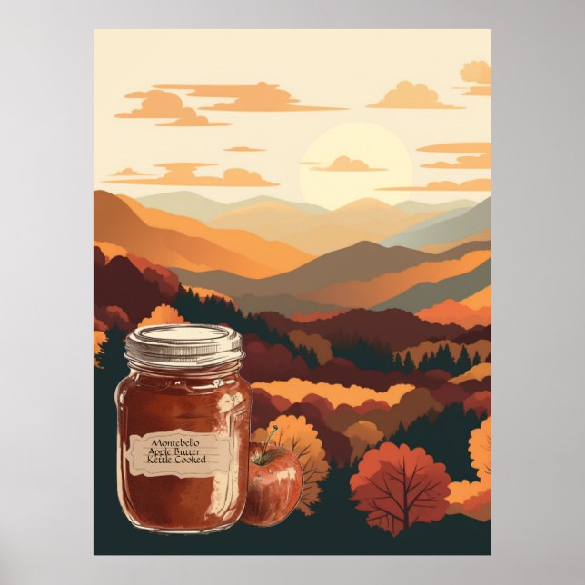 Montebello, Virginia Apple Butter customisable Poster (Front)