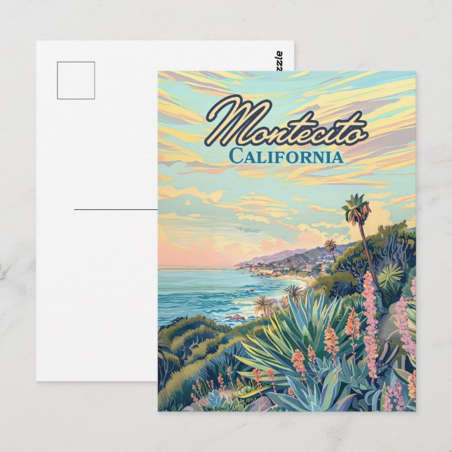 Montecito California Santa Barbara Coastline Postcard (Front/Back)