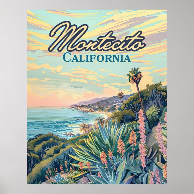 Montecito California Santa Barbara Coastline Poster (Front)