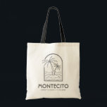 Montecito Wedding Weekend Destination Tote Bag<br><div class="desc">Welcome your Montecito wedding guests with these custom wedding welcome bags! Embrace the sunny spirit with this classic tote featuring a palm tree and ocean line sketch design. Customise it with the name and location of your wedding. Give your guests a stylish gift to be used long after the festivities...</div>
